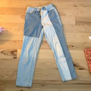 pacsun mom jeans size 23, patchwork jeans